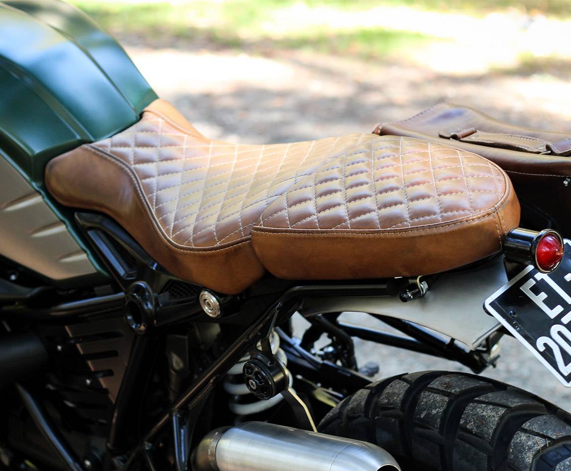 Selle en cuir Classic BAAK pour BMW R nineT, cuir brun vieilli — vue 2 