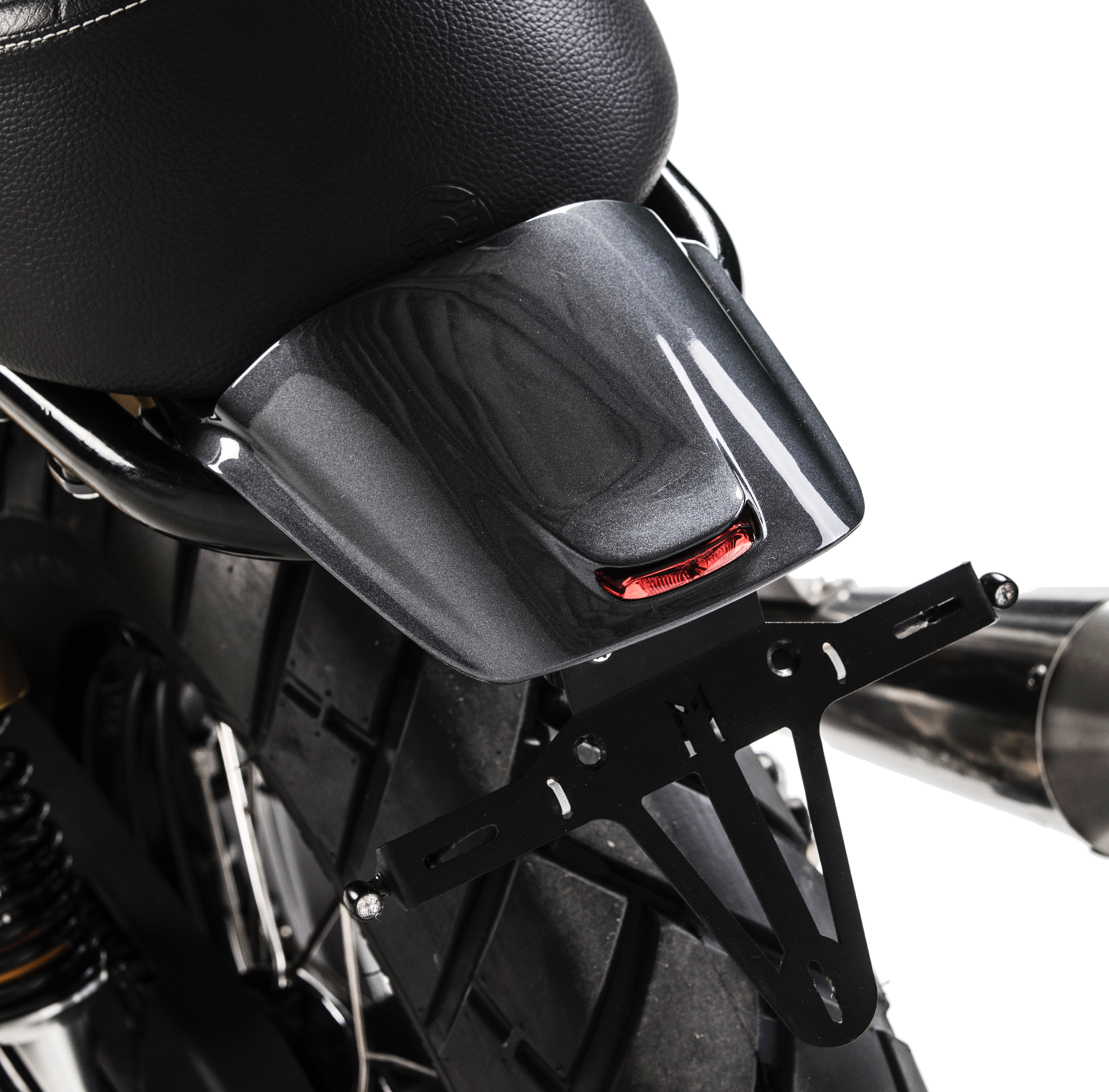 Scrambler mudguard with lights 