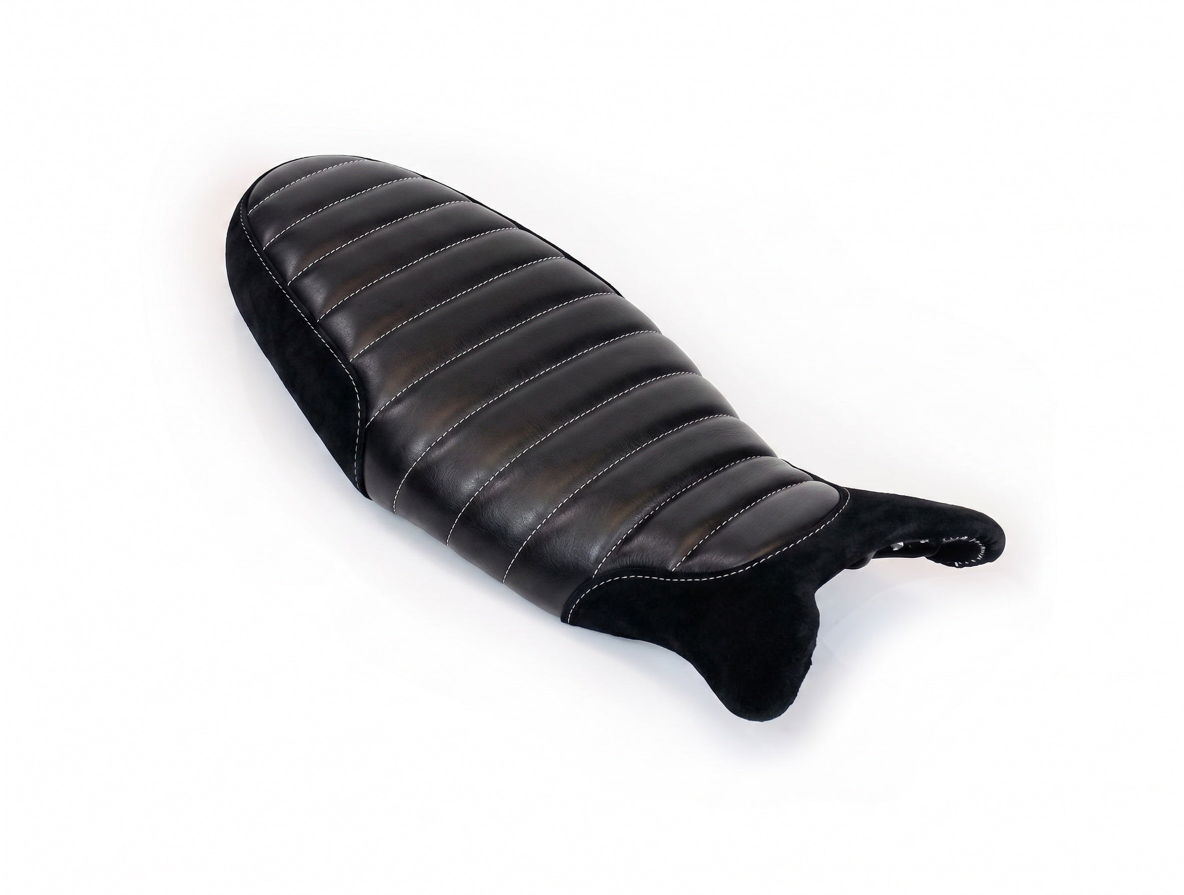 Selle en cuir Heritage BAAK pour BMW R nineT, cuir noir à extrémités retournées — vue 2 